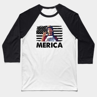 Distressed American Flag Merica Legend Baseball T-Shirt